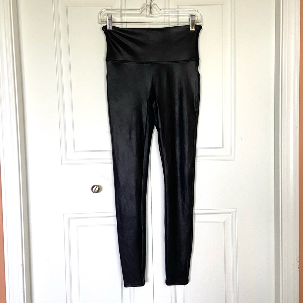 Spanx faux leather leggings size medium